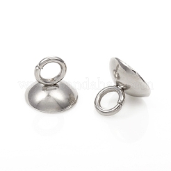 Pendentifs à capuchon de perle en acier inoxydable 201&nbsp;STAS-G224-24P-02