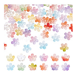 120 Stück 12 Farben handgefertigte transparente Bunte Malerei-Perlen&nbsp;GLAA-PH0004-04