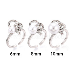 Knoten Messing Micro Pave Zirkonia Cup Peg Ring Einstellungen&nbsp;KK-N274-23P