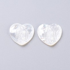 Cabochon in madreperla conchiglia bianca naturale&nbsp;SSHEL-L017-010