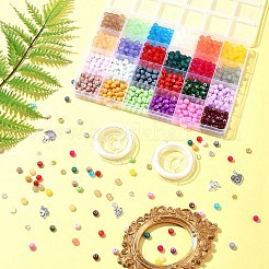 DIY-Sets zur Schmuckherstellung mit Glasperlen und Anhängern aus Legierungen für Armbänder&nbsp;DIY-FS0006-25