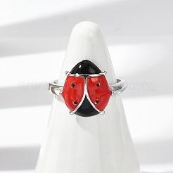 Anillos de puño de latón esmaltado para mujer&nbsp;RJEW-A059-03P