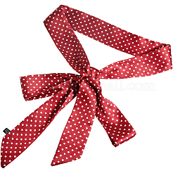Sciarpa lunga in seta e poliestere con motivo a pois per donne e ragazze&nbsp;AJEW-WH20042-79C