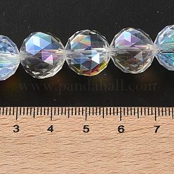 Transparentes perles de verre de galvanoplastie brins&nbsp;EGLA-N002-34E-H01