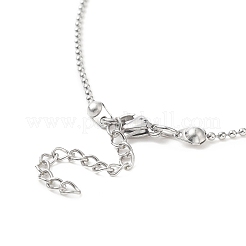 Collana con ciondolo a forma di cuore con pietre preziose naturali e sintetiche&nbsp;NJEW-TA00066