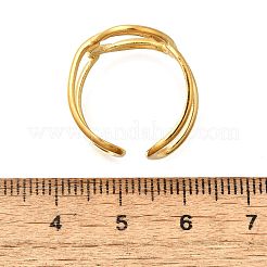 Anelli polsino aperti ovali cavi in acciaio inossidabile 304&nbsp;RJEW-M072-03G