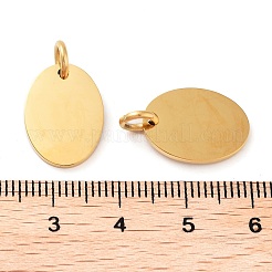 Blanko-Anhänger aus Edelstahl 304 zum Prägen&nbsp;STAS-L022-182G-01