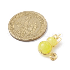 Pendentifs en perles de verre imitation jade&nbsp;PALLOY-JF02480