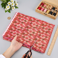 Tela de algodón con estampado de escamas de pescado&nbsp;DIY-WH0622-777C