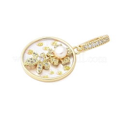 Ciondoli smaltato in ottone&nbsp;KK-F886-03G-02