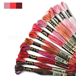 12 Knäuel 12 Farben 6-lagiges Polyester-Stickgarn&nbsp;OCOR-FS0001-01A-02
