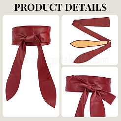 Ceintures de ventre larges en cuir PU avec nœud pour femmes&nbsp;AJEW-CY0003-07B