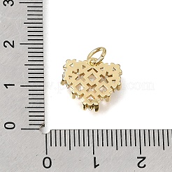 Charms in ottone zirconi a pavé di ottone&nbsp;CU-CBAEEA8-13A-G
