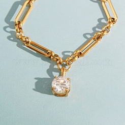 Armbänder mit Zirkonia-Anhängern aus Edelstahl 304&nbsp;SA-CBA8C9C-06B-G