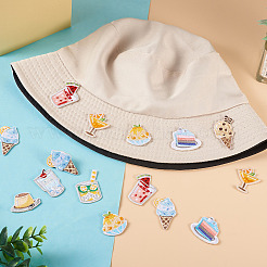 22 Stück 11 Stile Sommerthema Essen computergesteuerte Stickerei Stoff selbstklebende Patches&nbsp;DIY-BT0001-56