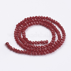 Chapelets de perle en verre imitation jade&nbsp;X-GLAA-F001-3x2mm-29