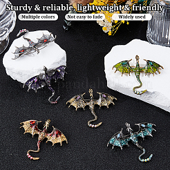 18 spilla smaltata a forma di pterosauro in 6 colori&nbsp;JEWB-ME0001-41
