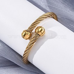 Drehmoment-Armreifen aus 304er Edelstahl für Damen&nbsp;BJEW-P310-23G