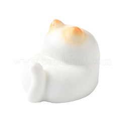 Sculpture en résine de chat qui écoute&nbsp;DJEW-V001-01C