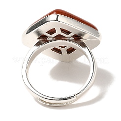 Verstellbare Ringe aus natürlichem rotem Jaspis&nbsp;RJEW-H240-01S-17