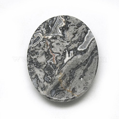 Natürliche schwarze Seide Stein / Netstone Cabochons&nbsp;G-R004-15A