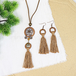 Ensembles de colliers et boucles d'oreilles pendantes en alliage bohème&nbsp;WGBB680-02