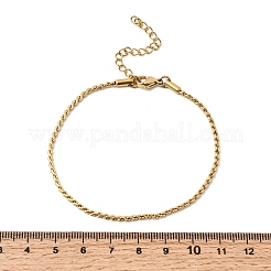 Armbänder aus gedrehten Gliederketten aus Edelstahl 304 für Damen&nbsp;BJEW-K240-09G