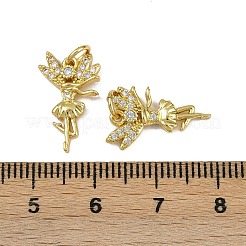 Pendentifs avec zircon cubiques à micro-pavés en laiton&nbsp;KK-I358-029G