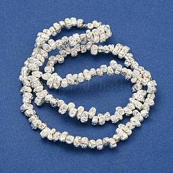 Fili di perle di roccia lavica naturale elettrodeposta&nbsp;G-I360-U02-04