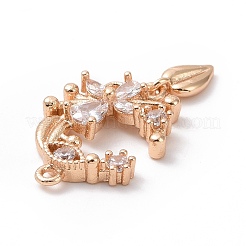 Pendentifs en laiton zircon cubique transparent&nbsp;LS-ZIRC-P103-014KCG