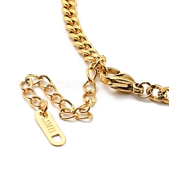 Collar de dijes de rhinestone con cadenas de eslabones&nbsp;NJEW-P229-19G-02