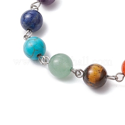 Armbänder aus runden Perlen aus natürlichen und synthetischen Edelsteinen&nbsp;BJEW-JB11058-02