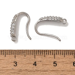 Ohrhaken aus Messing mit Mikropflaster und klaren Zirkonia&nbsp;KK-A231-02P