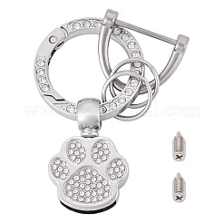 1 Stück DIY Legierung Strass Feder Tor Ringe Schlüsselanhänger&nbsp;FIND-TA0008-54A-P