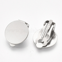 Boucles d'oreilles à clip en acier inoxydable 304 résistant au ternissement&nbsp;X-STAS-T045-33D-P
