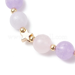 Braccialetti di perline intrecciate con perle naturali di acquamarina&nbsp;BJEW-JB12529-02