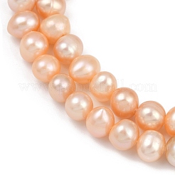 Brins de perles de culture d'eau douce naturelles&nbsp;PEAR-I007-07Y-01B