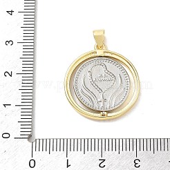 Pendentifs religieux en laiton sertis de micro-pavés de zircone cubique transparente&nbsp;KK-A303-11D-G