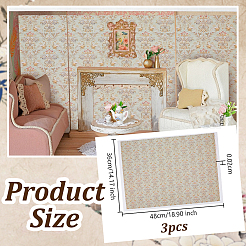 Mini maison de poupée salon chambre papier peint&nbsp;DIY-WH0504-841A-03