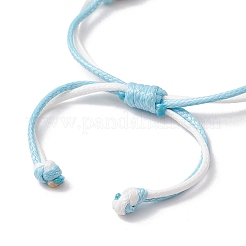 Bracelets réglables en corde de polyester ciré coréen&nbsp;BJEW-JB11607-01