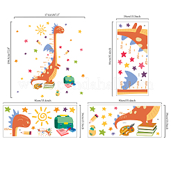 Adesivo da parete con grafico di crescita dell'altezza in pvc&nbsp;DIY-WH0232-031