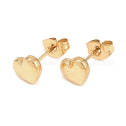 Orecchini a bottone in acciaio inossidabile 304 per San Valentino da donna&nbsp;EJEW-K329-01G