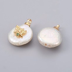 Natürliche kultivierte Süßwasserperlenanhänger&nbsp;PEAR-F008-08G