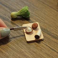 Mini-Harz-Pilz- und Holz-Schneidebretter und Küchenmesser-Sets aus Legierung&nbsp;BOTT-PW0002-134A