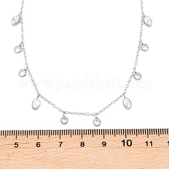 Halsketten aus Edelstahl 304 mit ovalen&nbsp;NJEW-T020-01P