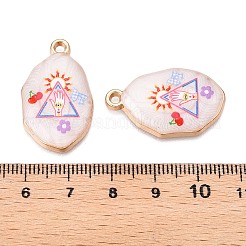 Pendentifs en émail en alliage de placage en support imprimé&nbsp;ENAM-T020-04A