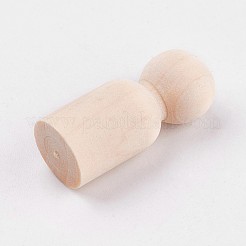 Bois inachevé poupées mâles personnes corps&nbsp;DIY-WH0059-09A