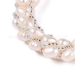 Natürliche Süßwasserzuchtperlen Halsketten & Armbänder Schmuck-Sets&nbsp;SJEW-N039-01