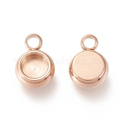 Pendentifs cabochons en acier inoxydable 304 avec placage ionique (IP)&nbsp;STAS-I162-01A-RG