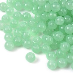 2 brin de perles rondes en verre imitation jade&nbsp;DGLA-FS0001-20D